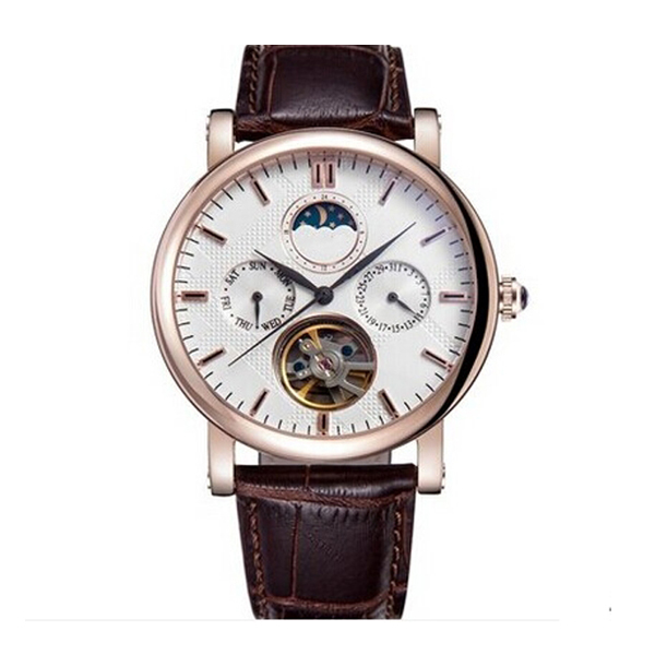 手表定制廠家供應不銹鋼男士多功能機械手表定制【穩(wěn)達時鐘表】