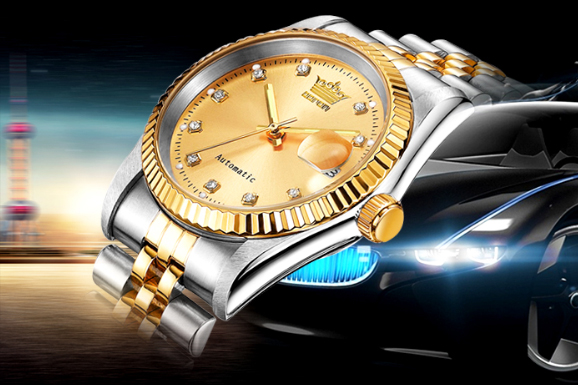 穩(wěn)達(dá)時(shí)手表廠家男士不銹鋼機(jī)械手表