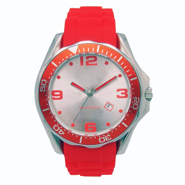 高檔石英男士手表配日本機(jī)芯不銹鋼材質(zhì)配硅膠