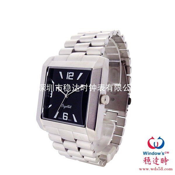 方形表殼合金帶手表