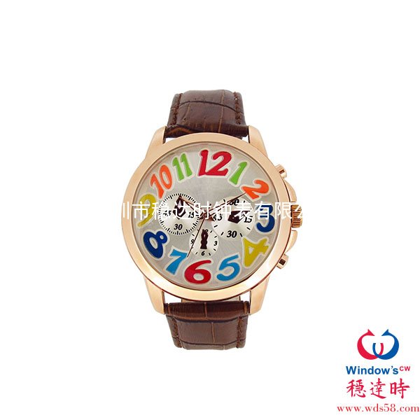 玫瑰金色時(shí)尚皮帶手表