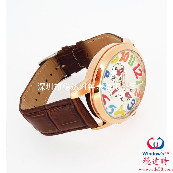 玫瑰金色時(shí)尚皮帶手表