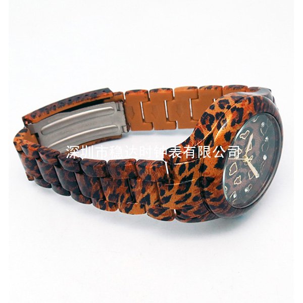 豹紋朔料禮品手表
