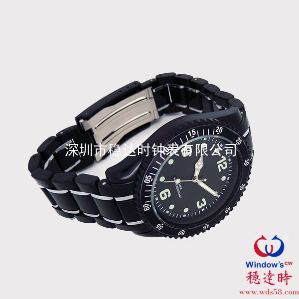 朔料殼帶男士禮品手表定制