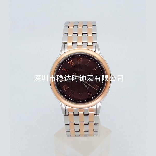 穩(wěn)達時不銹鋼殼帶禮品商務(wù)手表定做