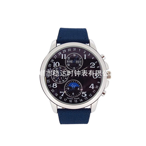 穩(wěn)達(dá)時(shí)大表面合金殼禮品手表定制