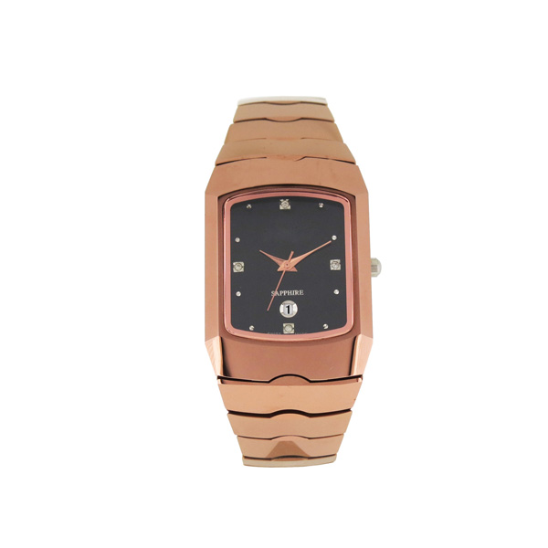 穩(wěn)達(dá)時(shí)玫瑰金特色鎢鋼手表定做工廠