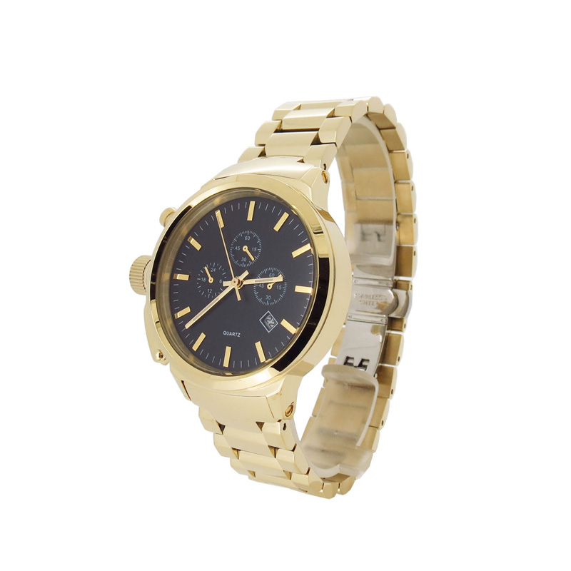 穩(wěn)達(dá)時(shí)可定制可批發(fā)的不銹鋼雙歷商務(wù)腕表