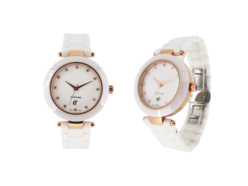 穩(wěn)達時韓版潮流款陶瓷女士手表定制廠家