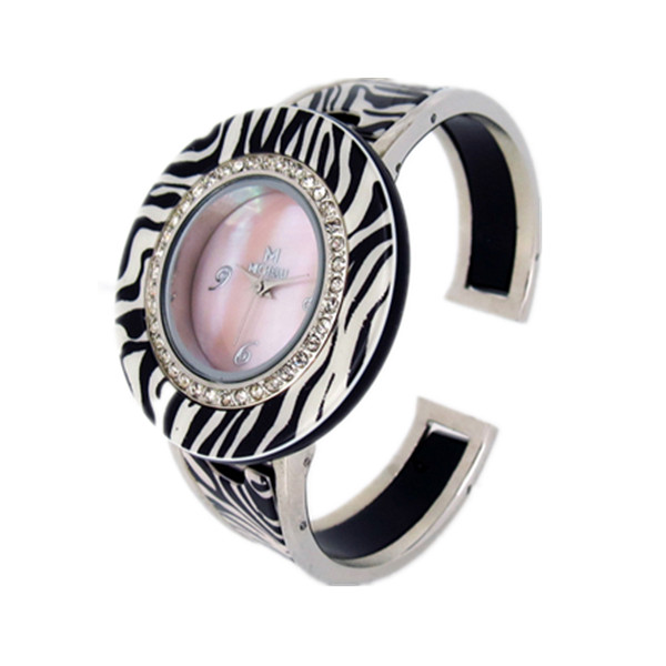 促銷禮品手表廠家供應(yīng)時(shí)尚豹紋款手鐲表定制