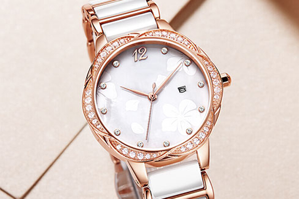 陶瓷女士表帶石英手表 文大會廠家品質(zhì)供應(yīng)