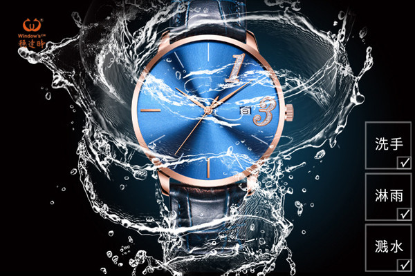 廠家熱銷藍面時尚經(jīng)典款式男士手表