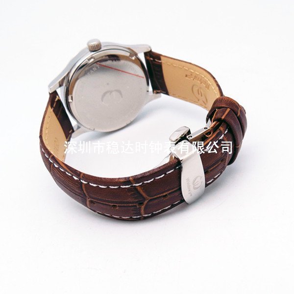簡(jiǎn)約經(jīng)典商務(wù)手表真皮表帶男士手表定制